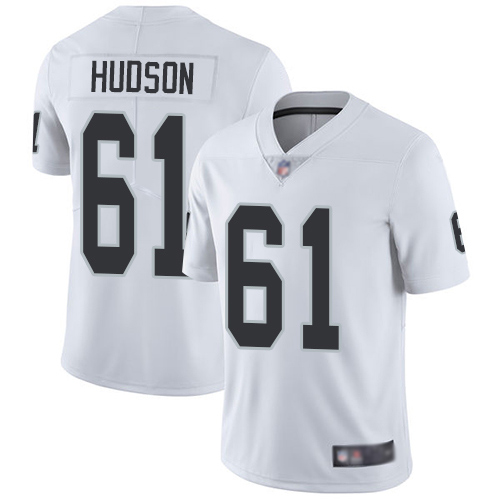 Men Oakland Raiders Limited White Rodney Hudson Road Jersey NFL Football #61 Vapor Untouchable Jersey->oakland raiders->NFL Jersey